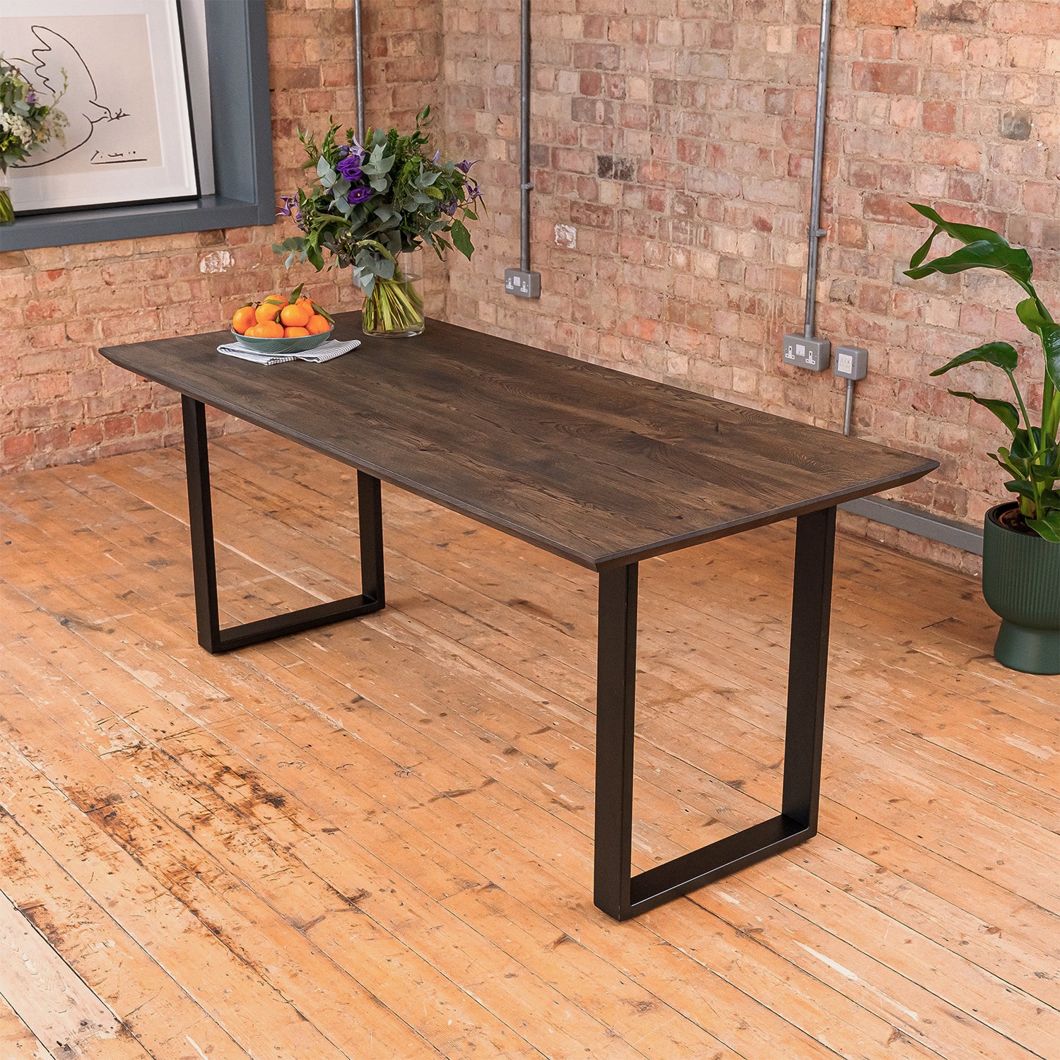 Black Wood Dining Tabletop