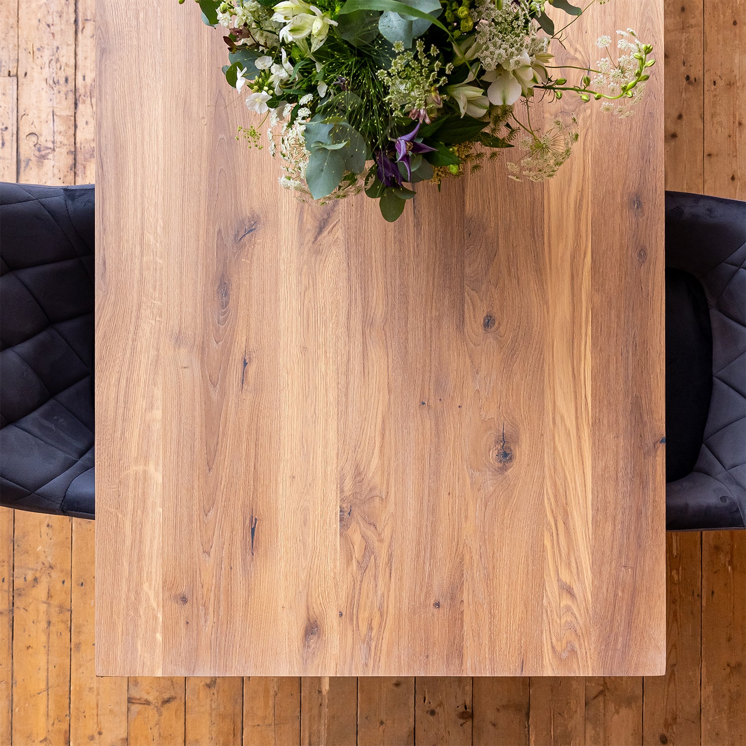 Premium Solid Oak Dining Tabletop - Natural Oak