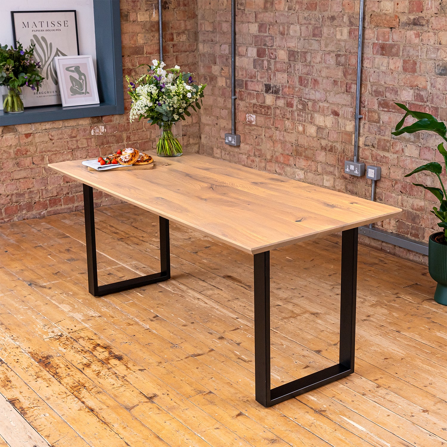 Premium Solid Oak Dining Tabletop - Natural Oak