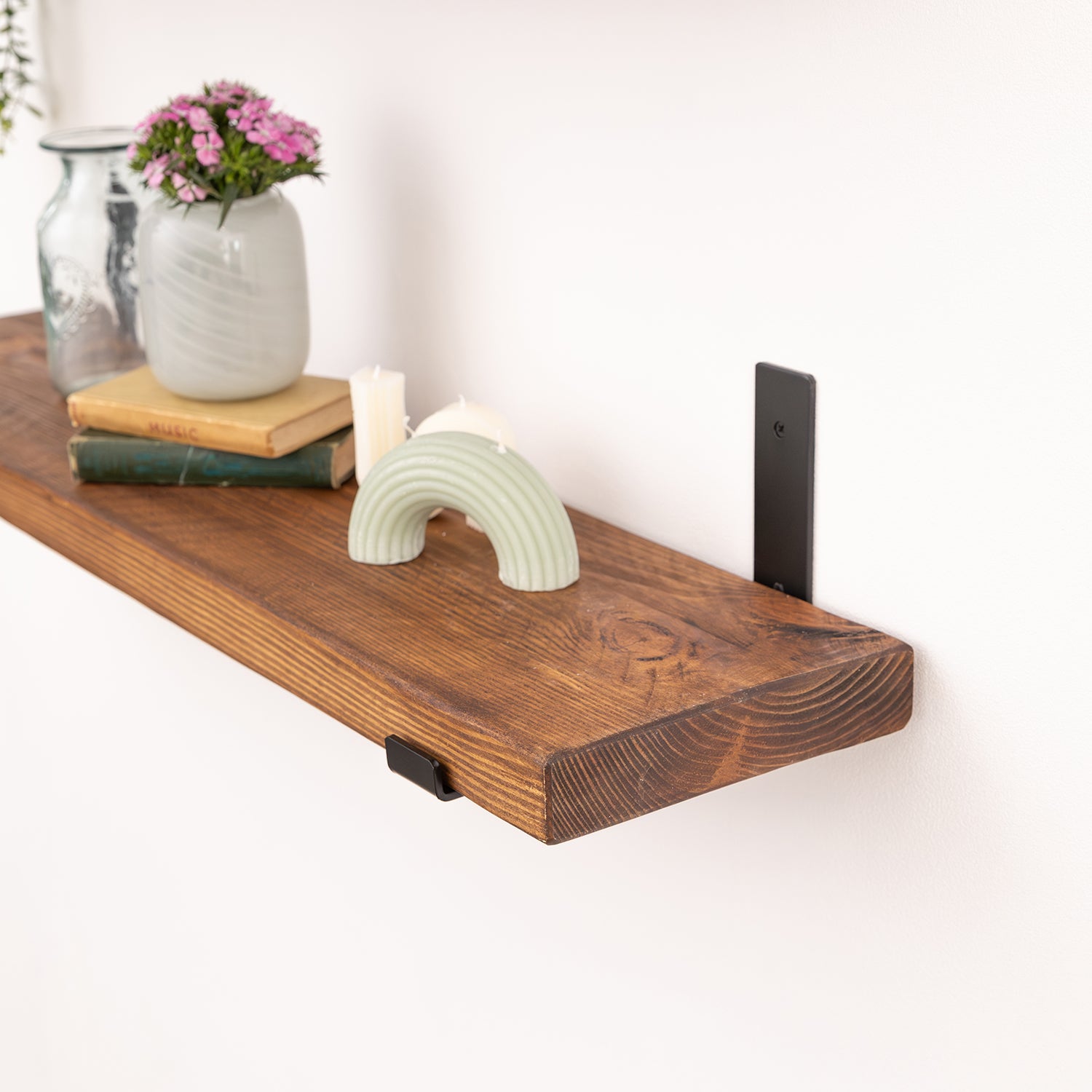 Tudor Oak Wood Wall Shelf