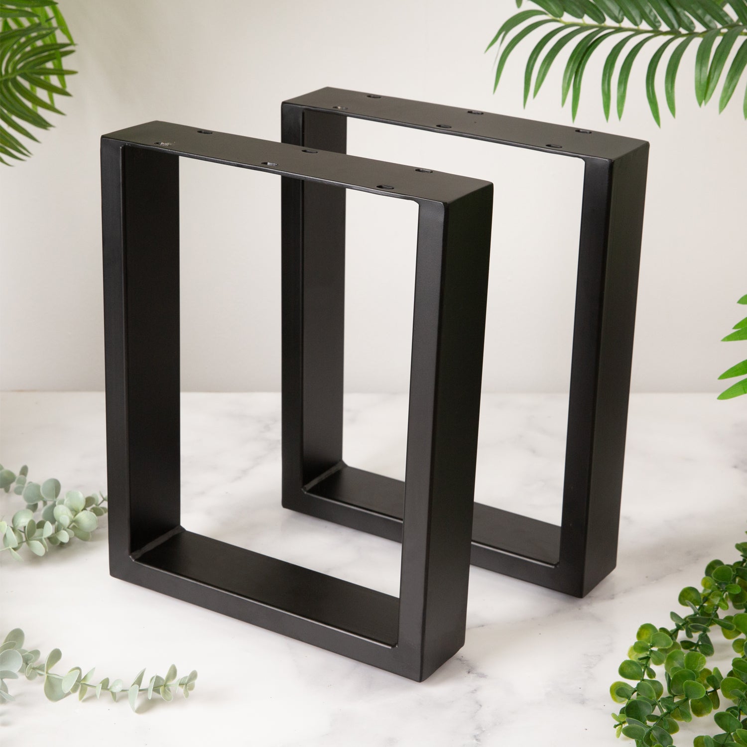 Black Square Legs 400mm high x 320mm wide set of 2