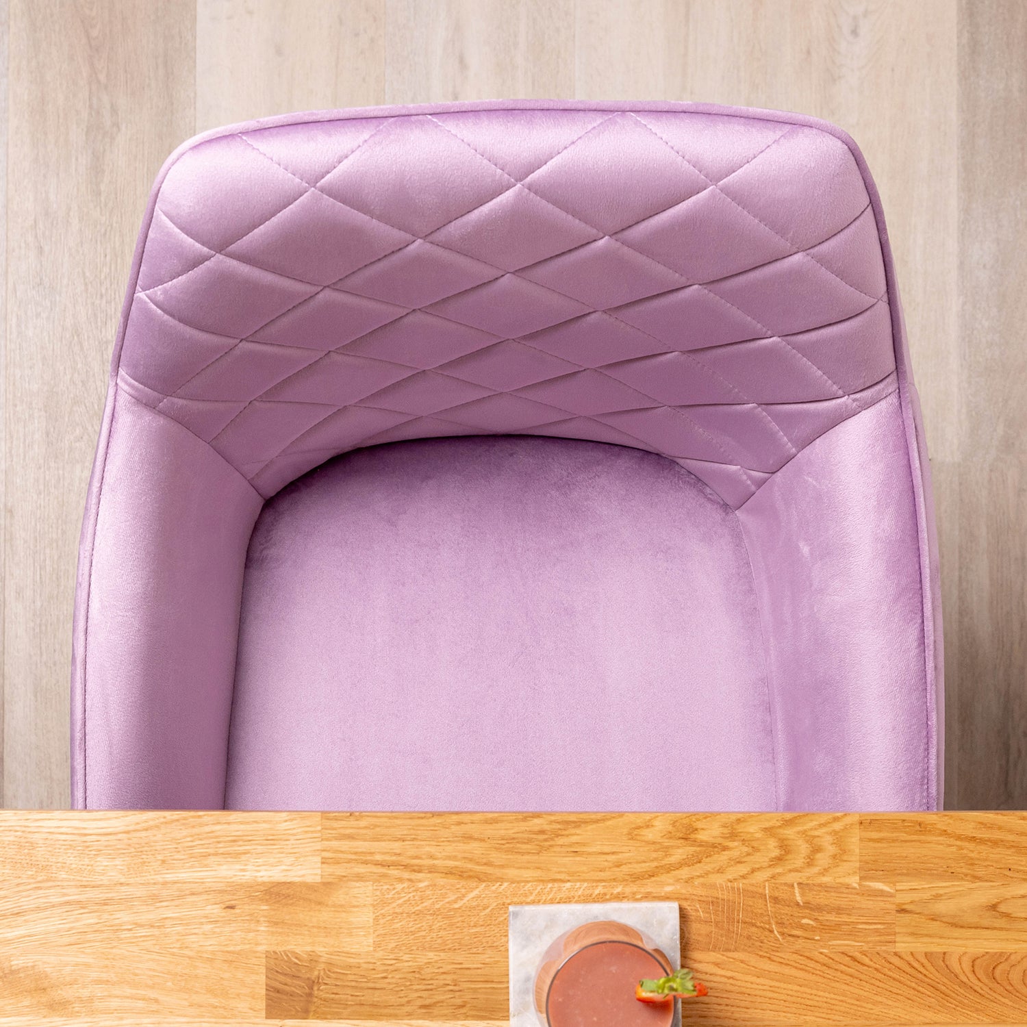 Blush Pink Velvet Dining Chair