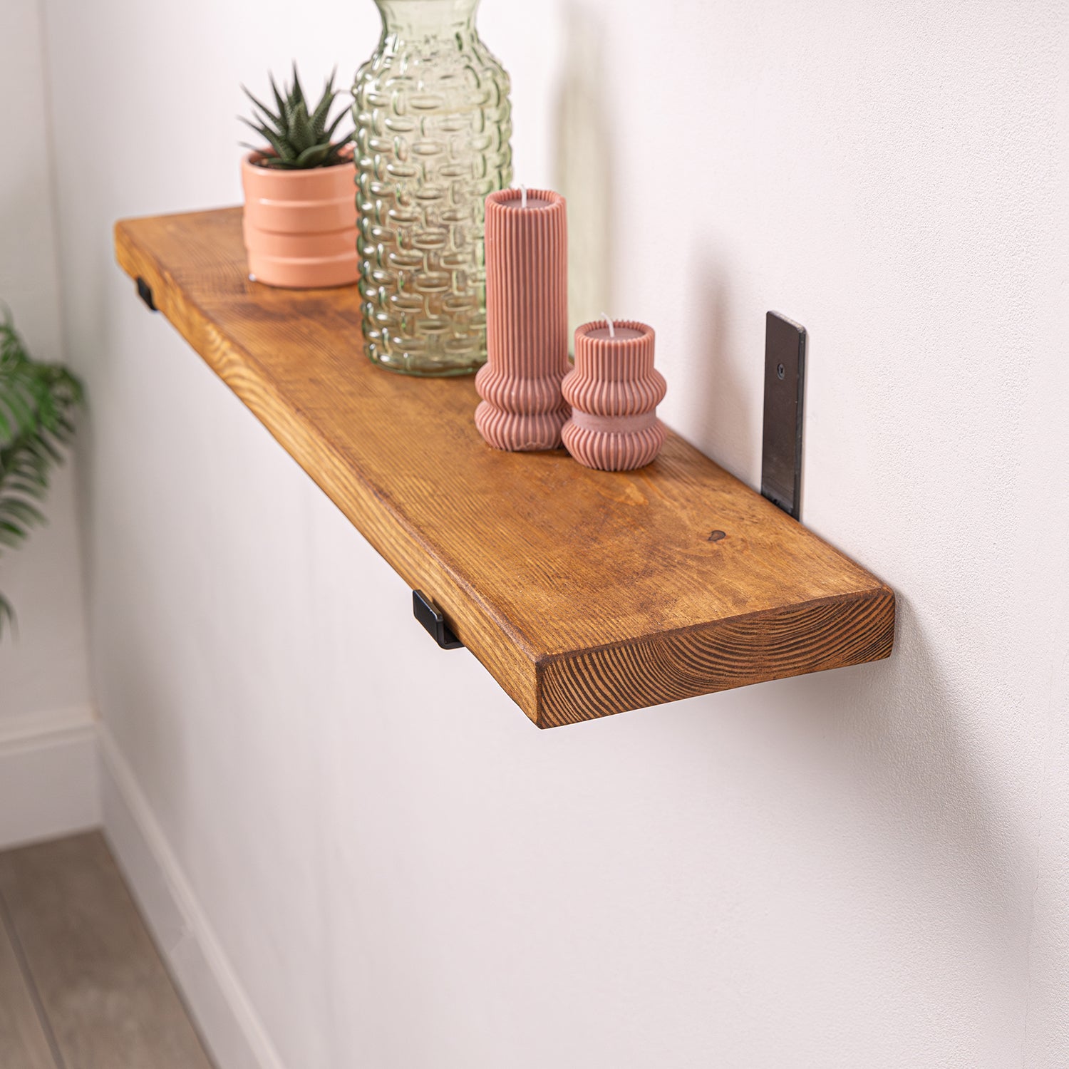 Dark Oak Wood Wall Shelf