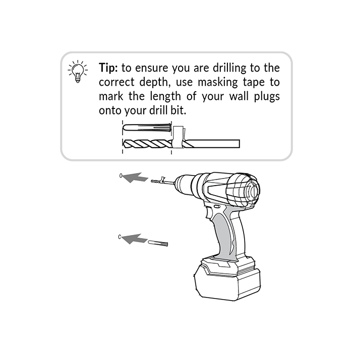 Floating shelf brackets assembly installation guide step 3