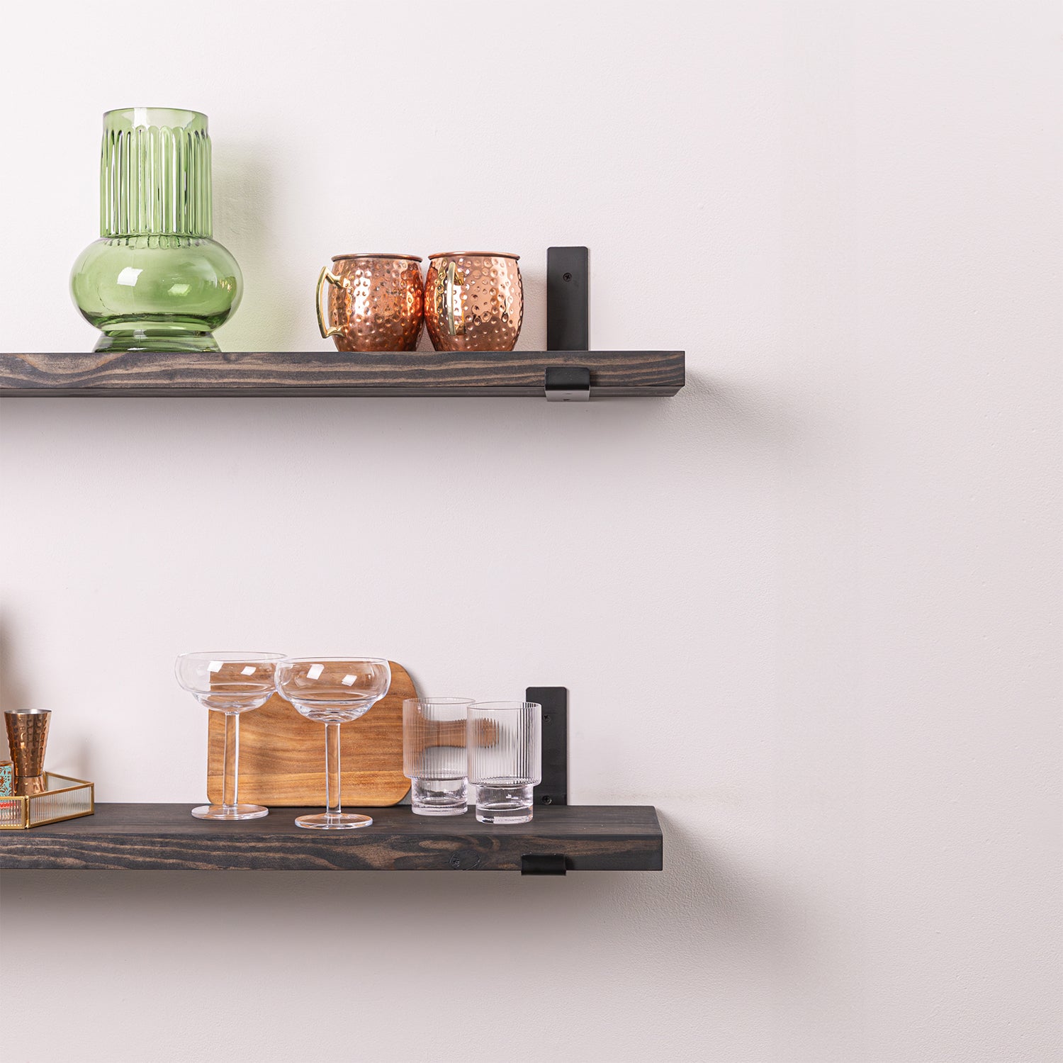 Modern Shelf - Charcoal Wood