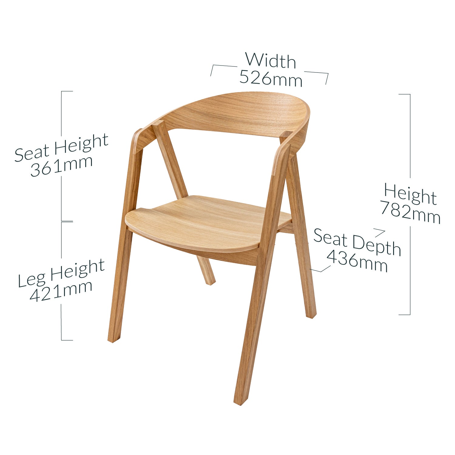 Oak Bistro Chair