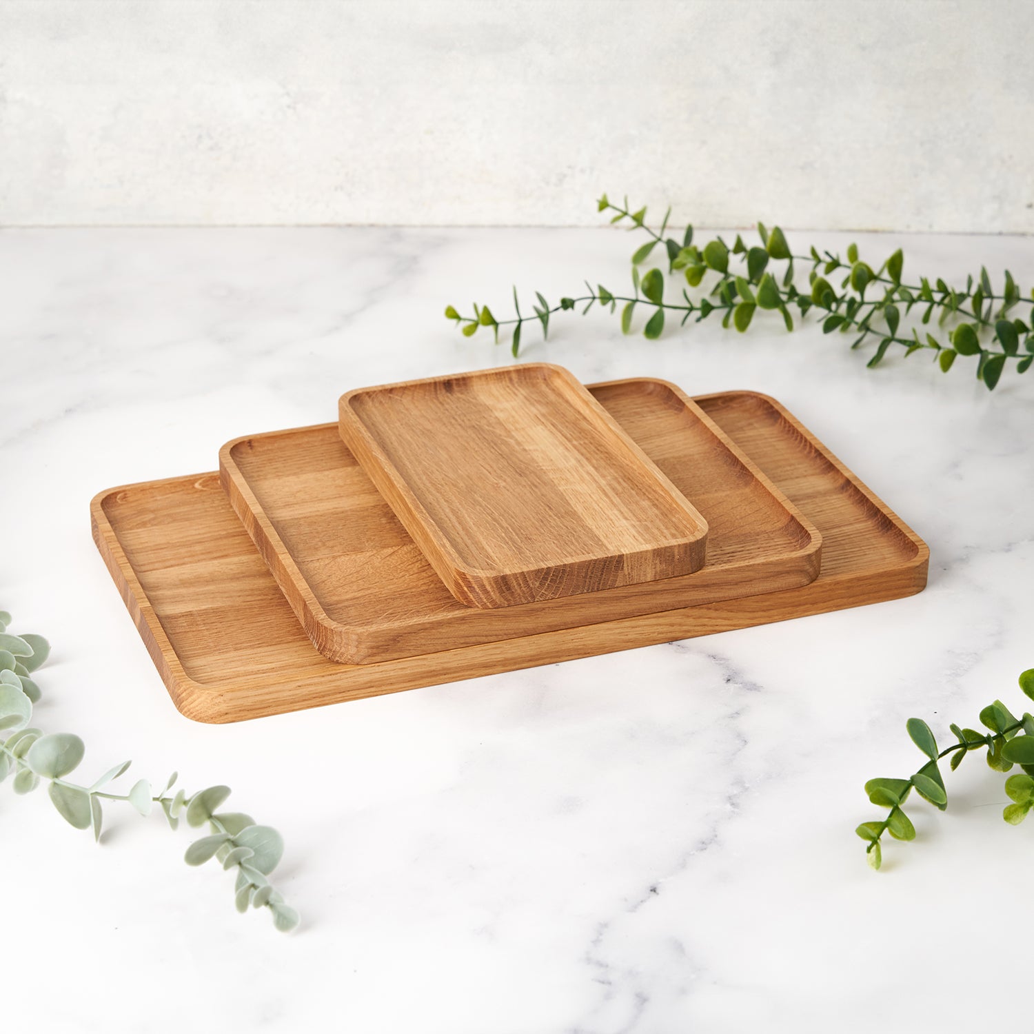 Oak Desk Organiser Tray - Bundle