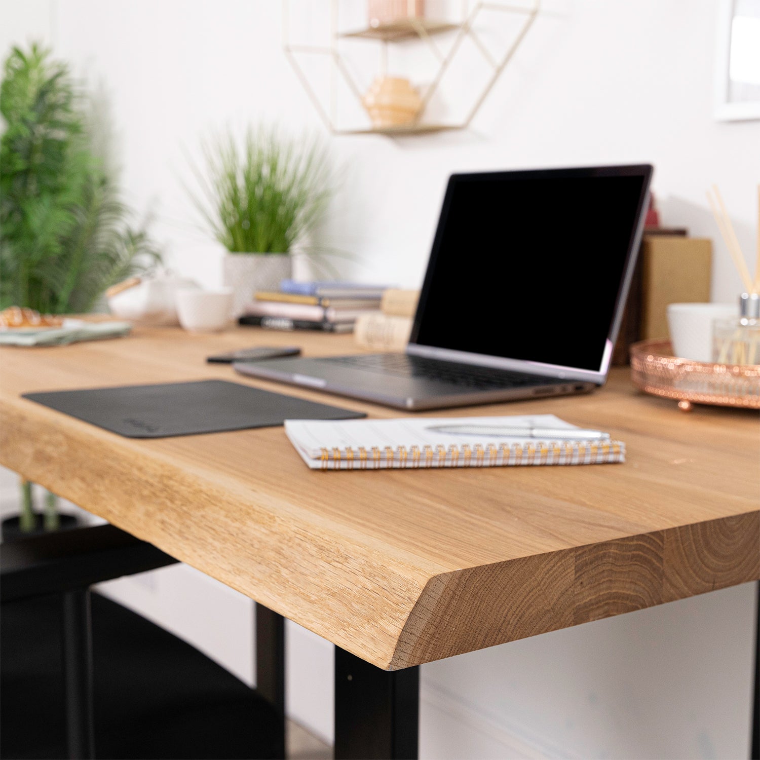 Oak Live Edge Solid Wood Desktop