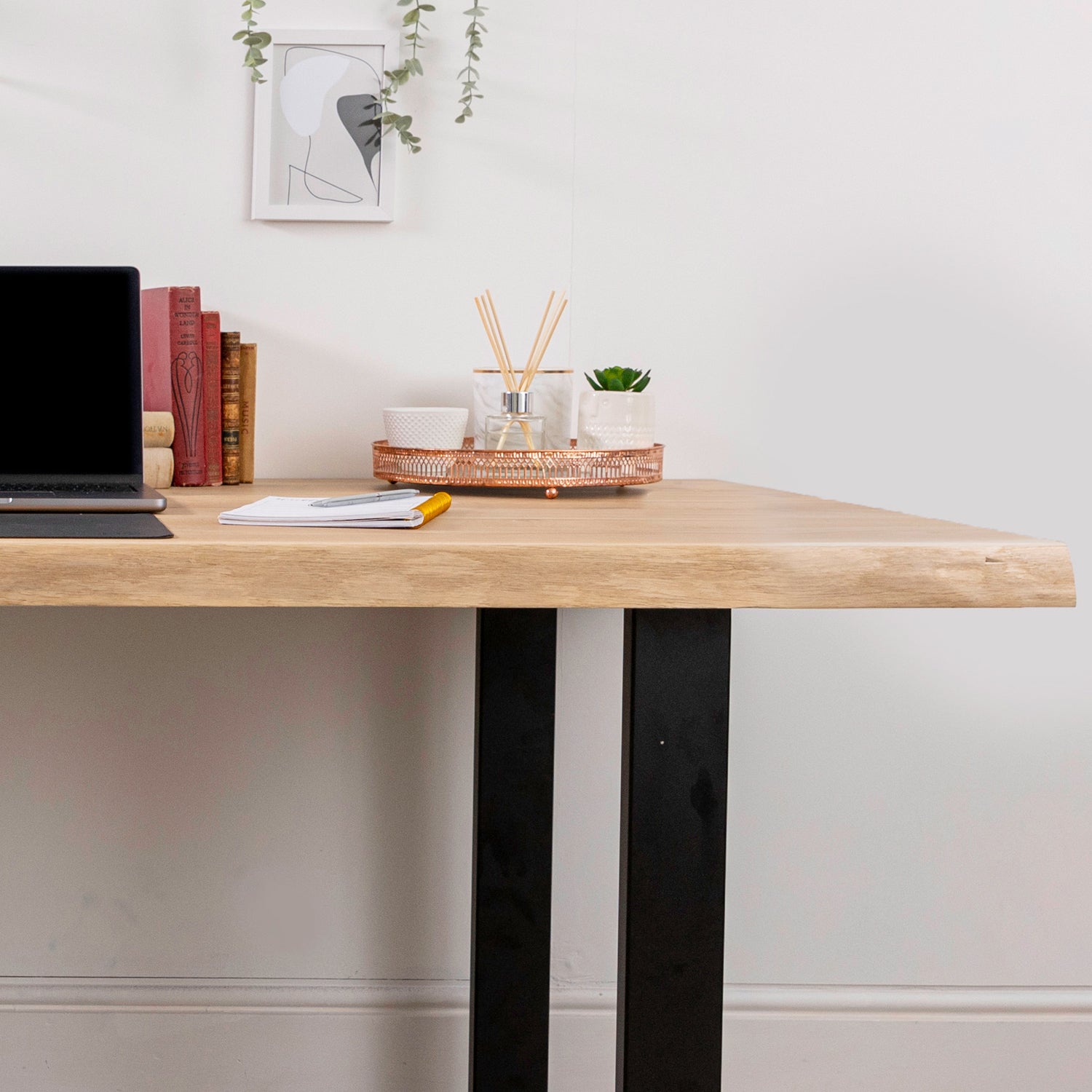 Oak Live Edge Solid Wood Desktop (Sanded)