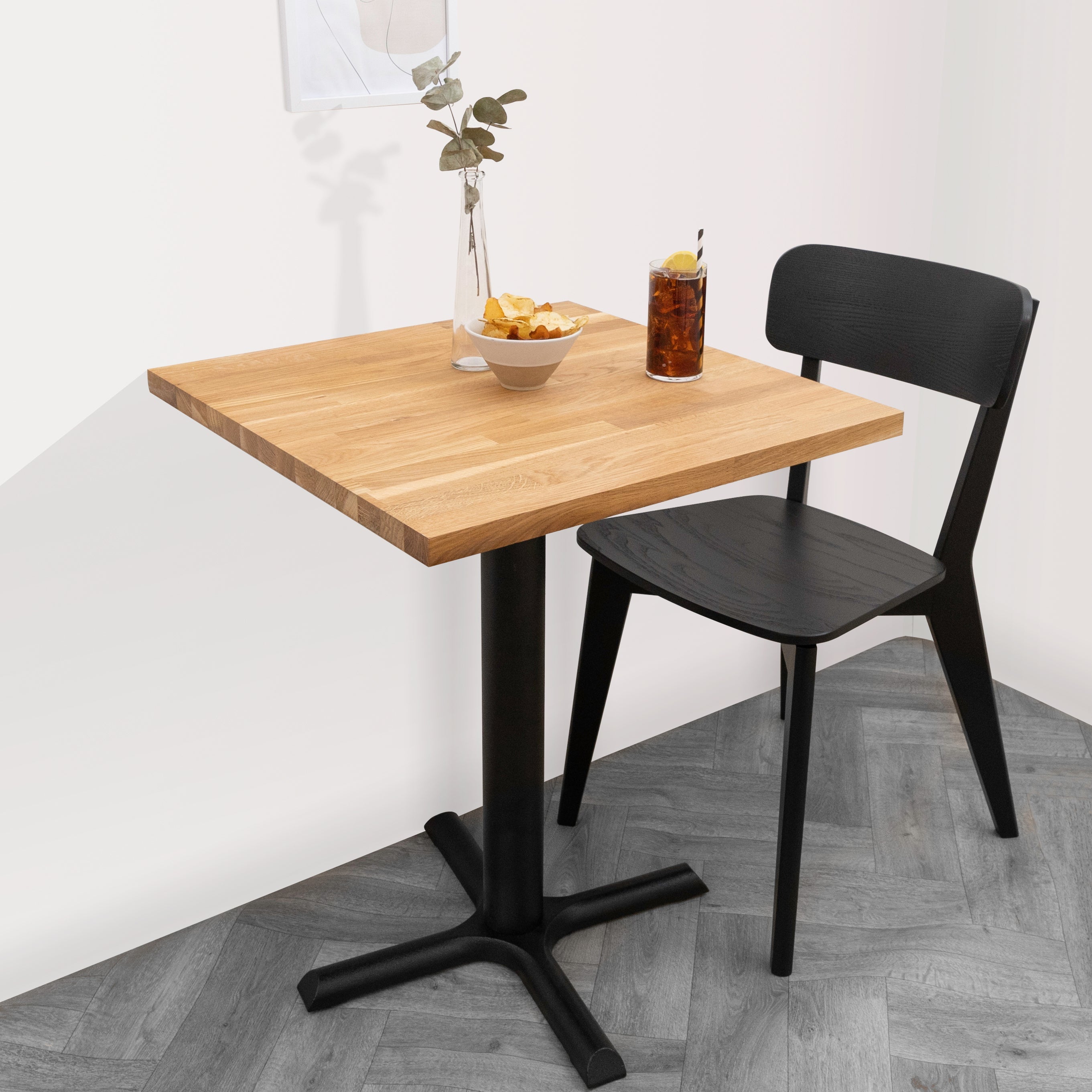 Oak bistro store table