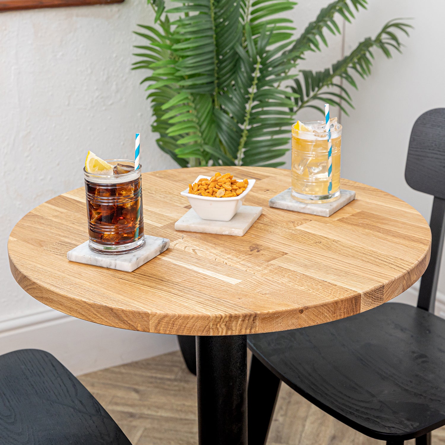 Solid wood pub table and outlet chairs