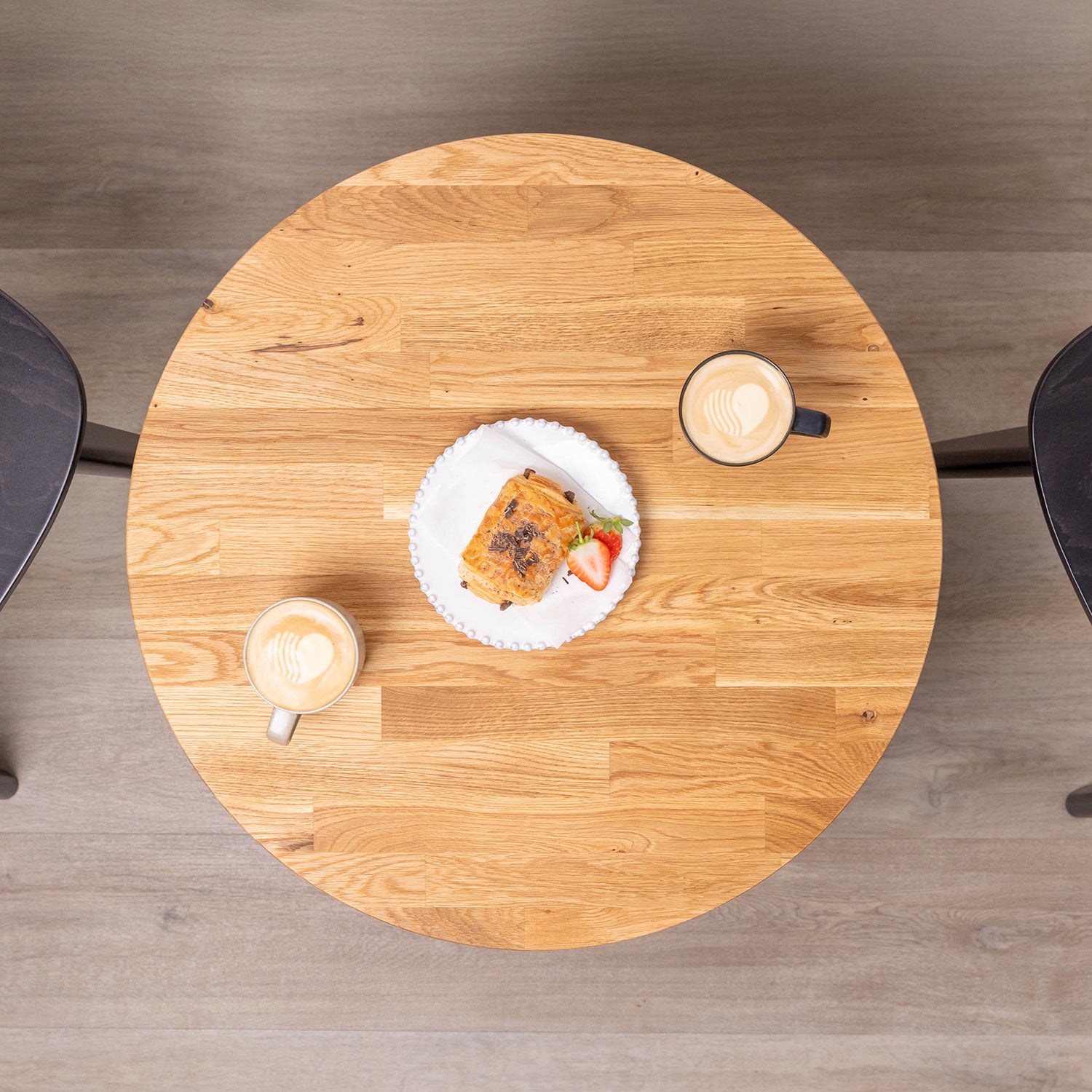 Oak Solid Wood Round Coffee Table