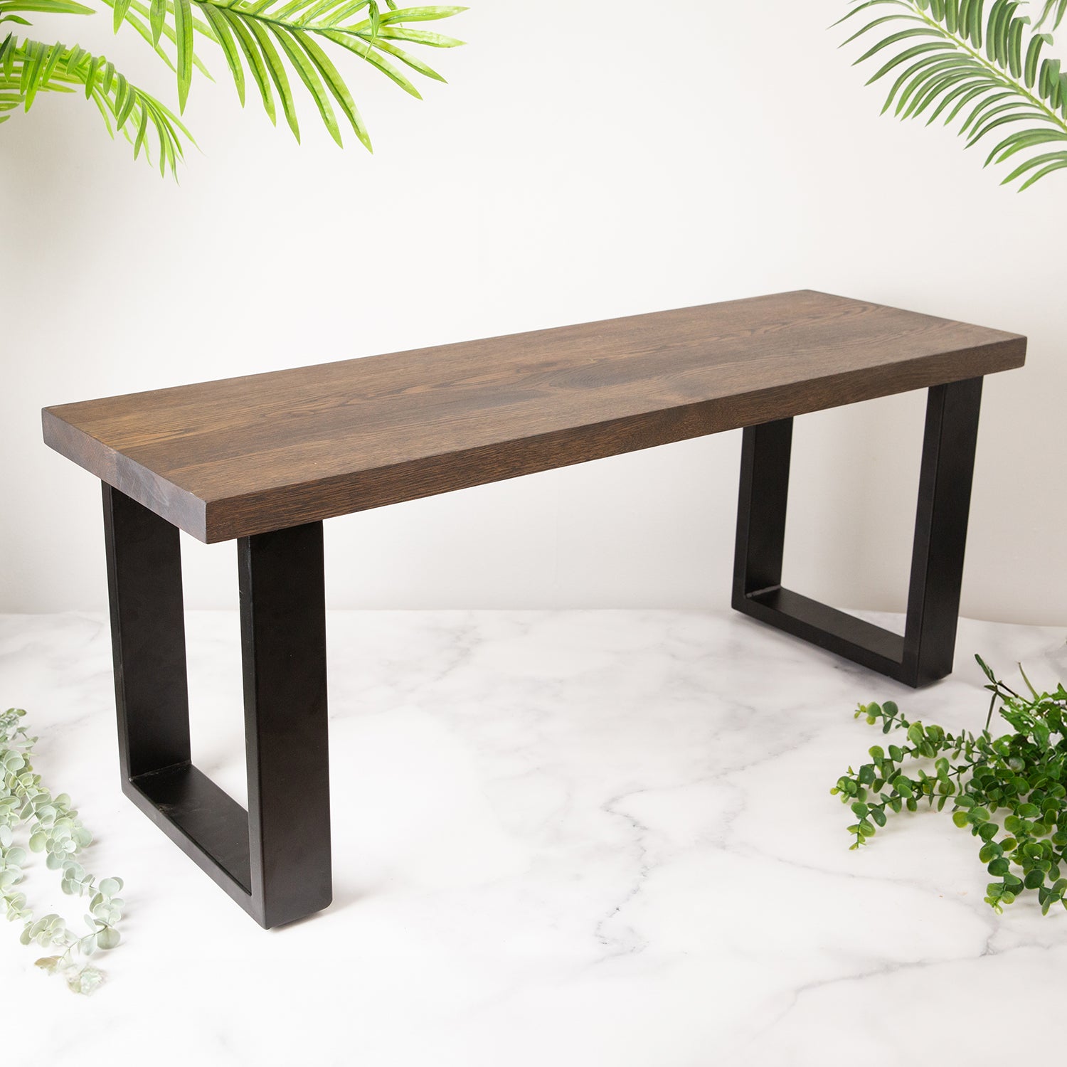 Premium Solid Oak Bench for Dining Table - Charcoal