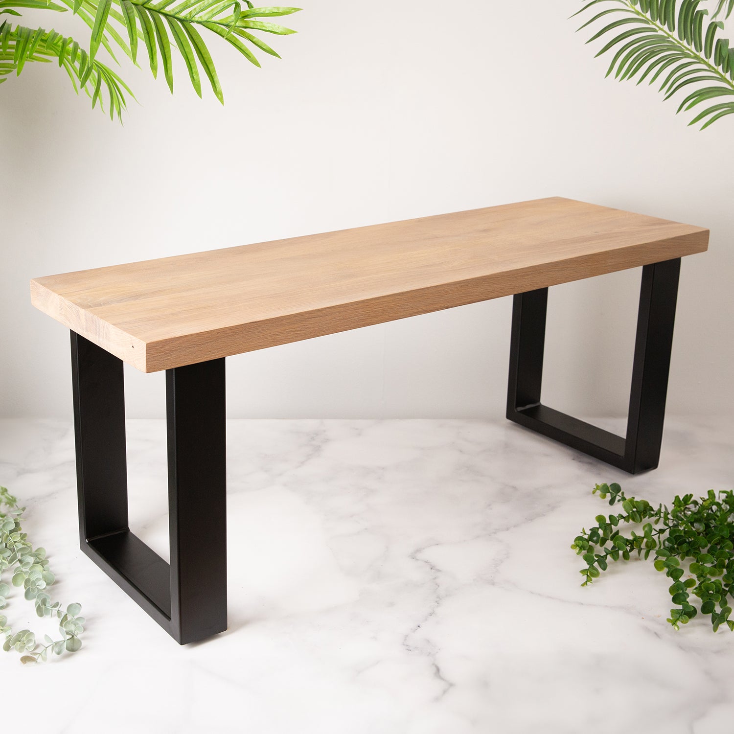 Premium Solid Oak Bench for Dining Table - Natural Oak