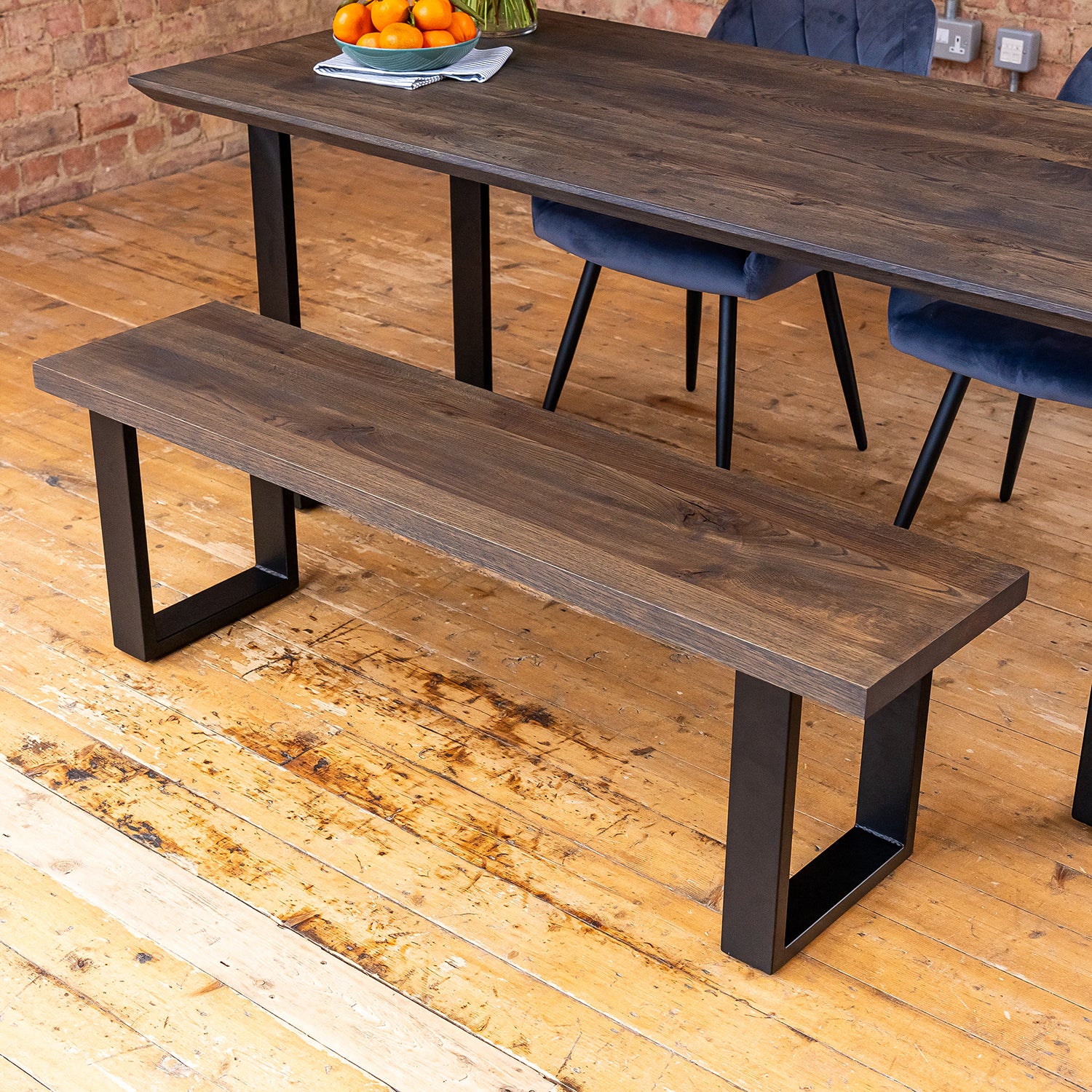 Premium Solid Oak Benchtop - Charcoal