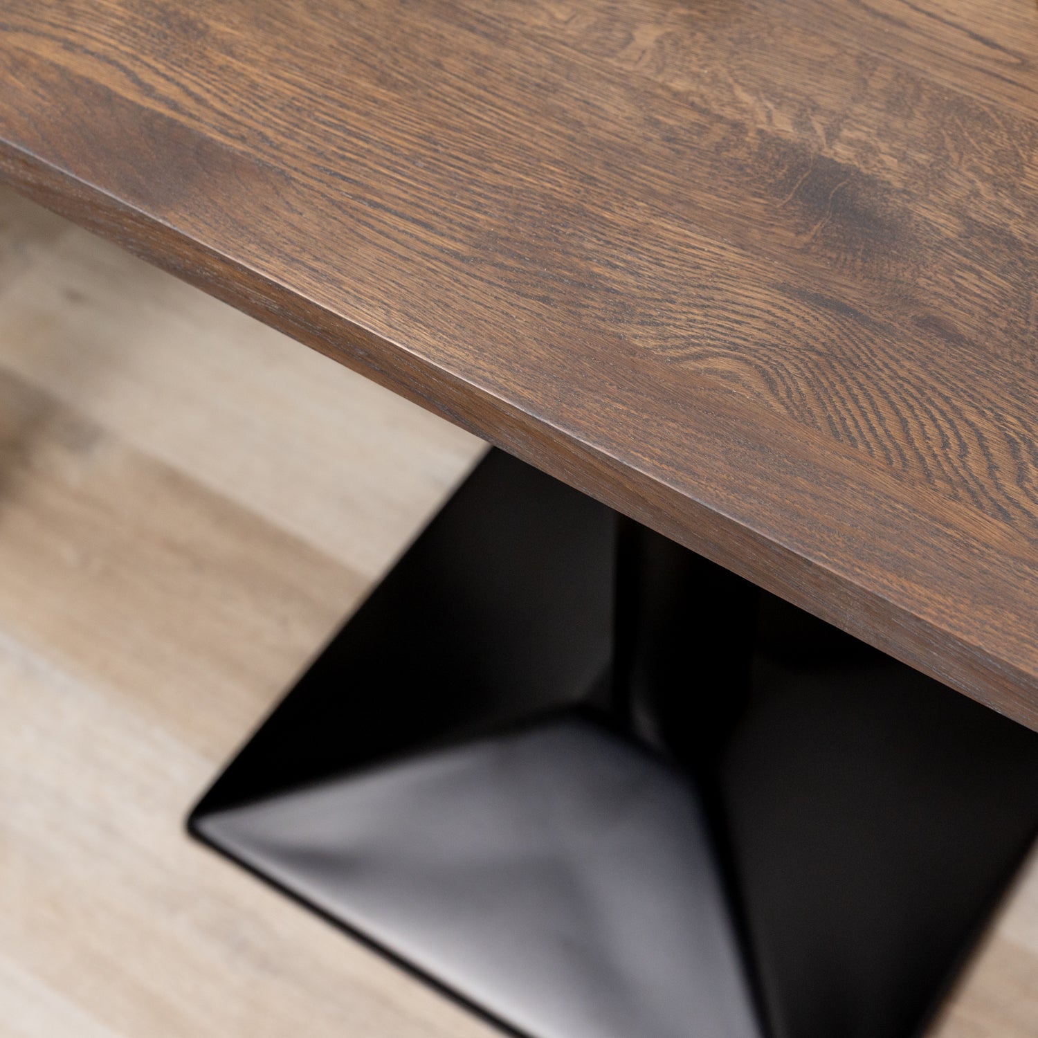 Premium Solid Oak Bistro Tabletop - Charcoal