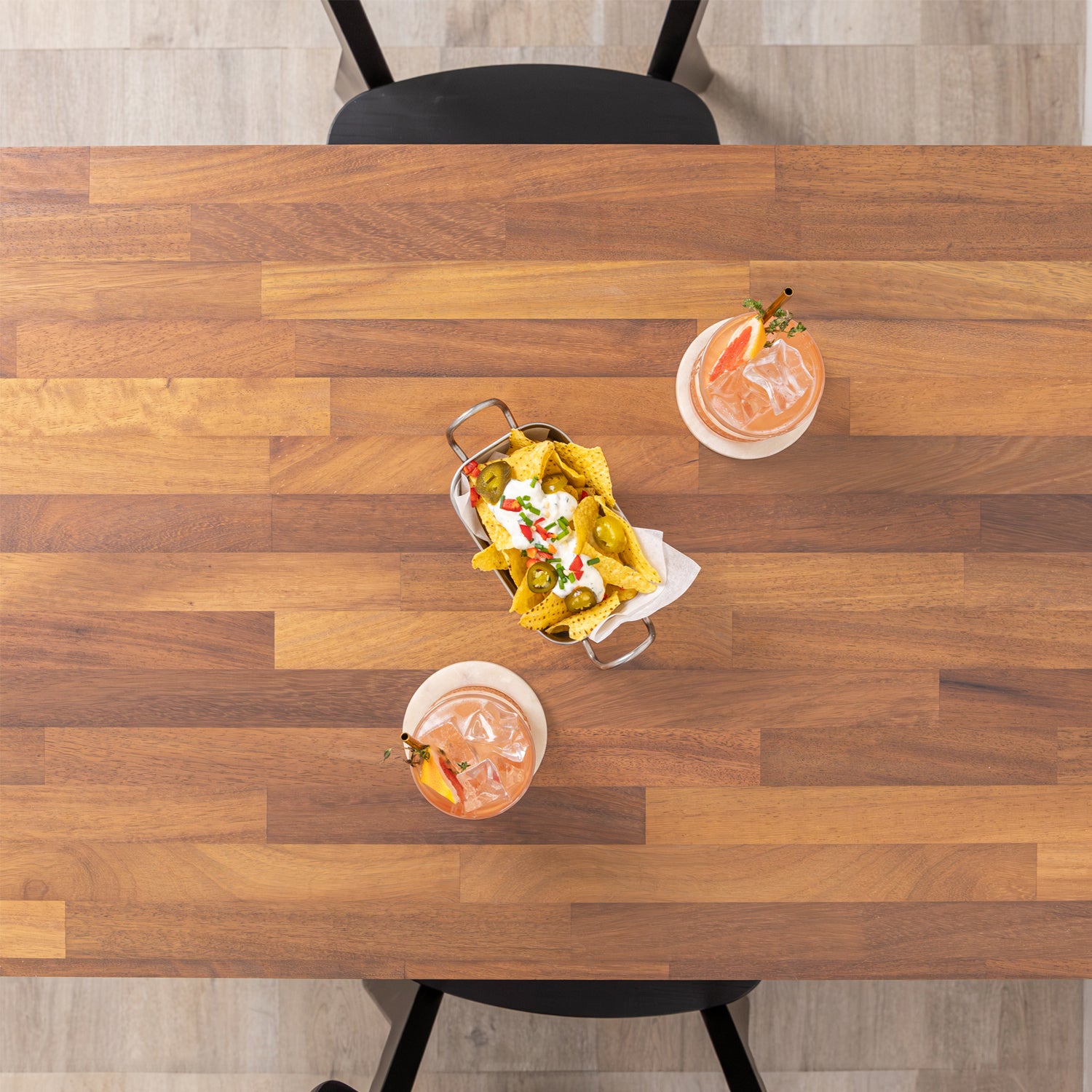 Solid Iroko Table Tops Sanded