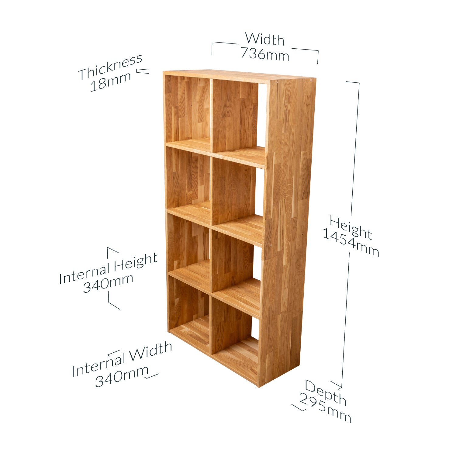 Solid Oak Cube Storage Unit