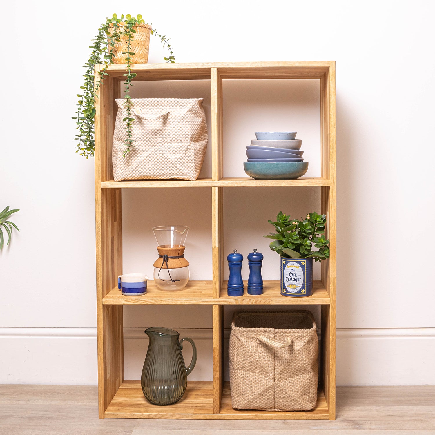 Solid Oak Cube Storage Unit