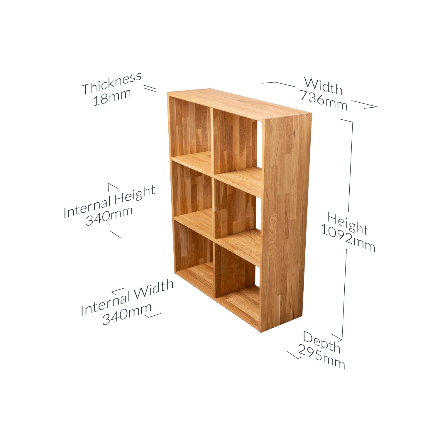 Solid Oak Cube Storage Unit