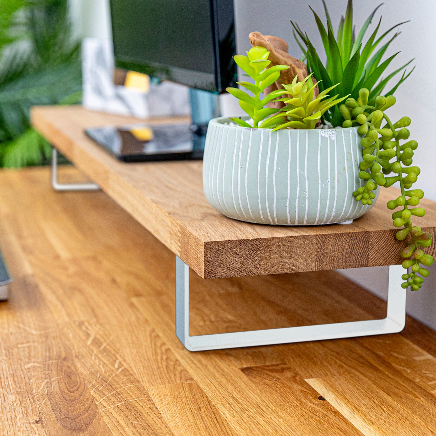 Solid Oak Desk Shelf / Riser