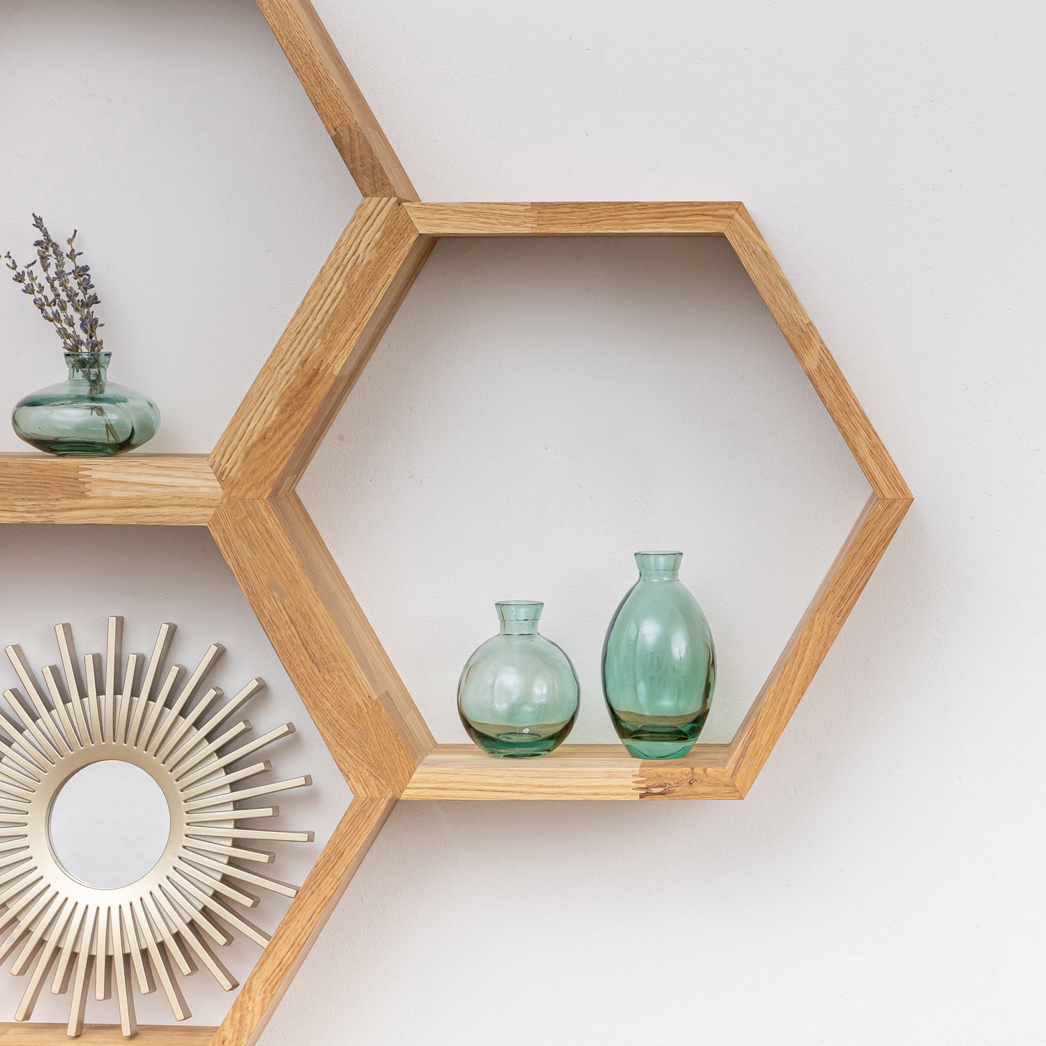 Hexagon display store shelf