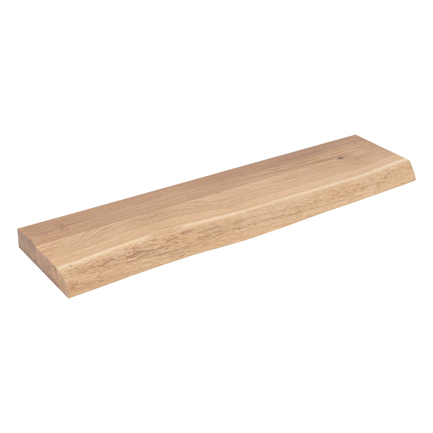 Solid Oak Live Edge Shelf (Sanded) - 40mm thick