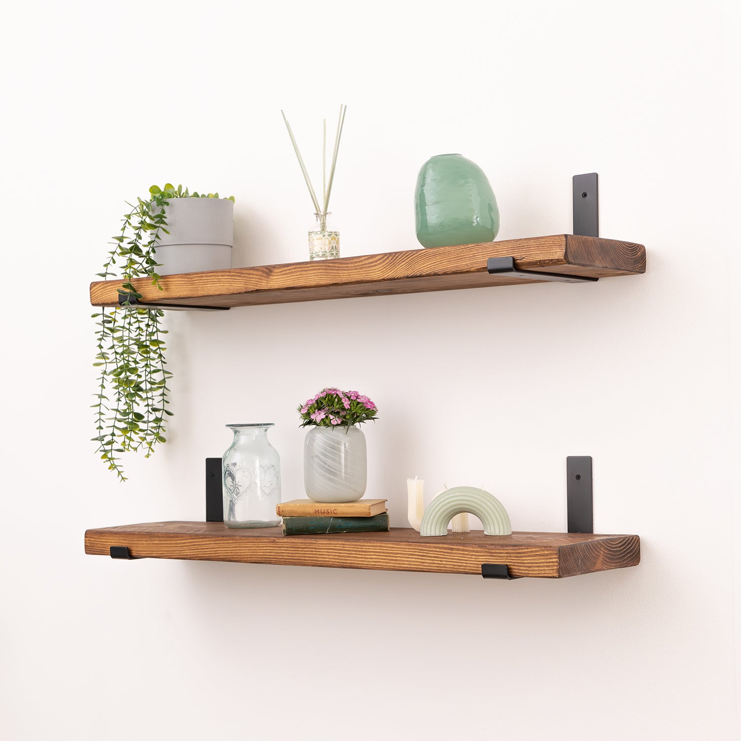 Tudor Oak Wood Wall Shelf