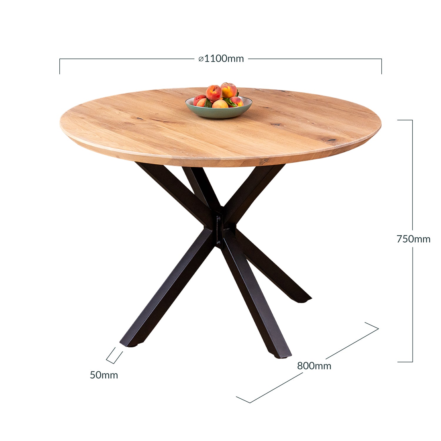 White Wood Round Dining Table